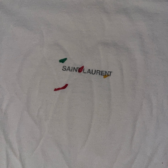 Saint Laurent Rive Gauche Ivory T-Shirt - Picture 2 of 6